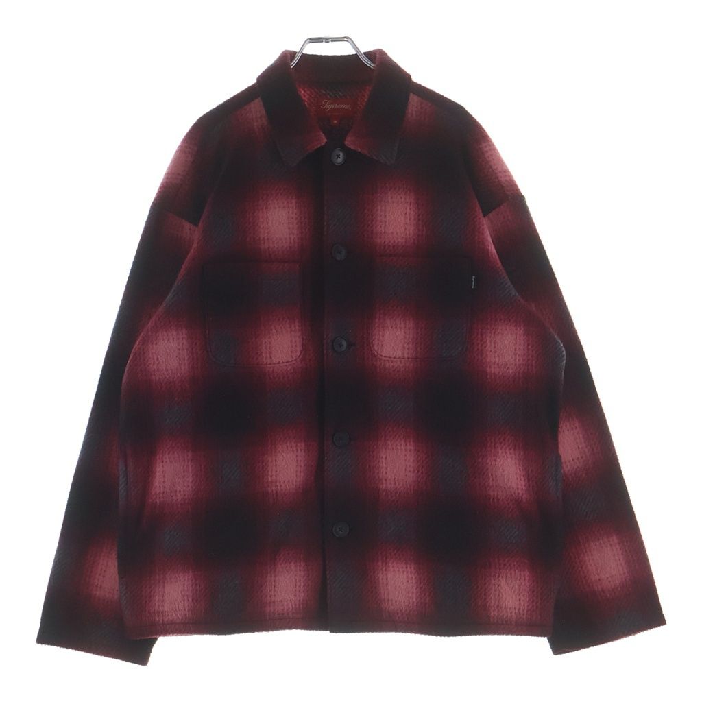 SUPREME (シュプリーム) 20AW Shadow Plaid Fleece shirt オンブレ フリース チェック シャツ レッド