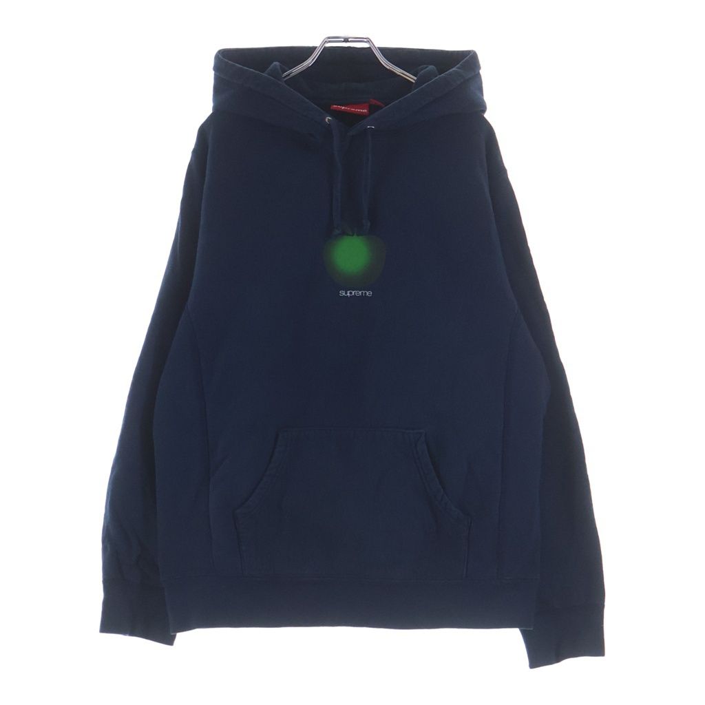 SUPREME (シュプリーム) 19SS Apple Hooded Sweatshirt アップル プリント フーディ プルオーバー スウェットパーカー ネイビー