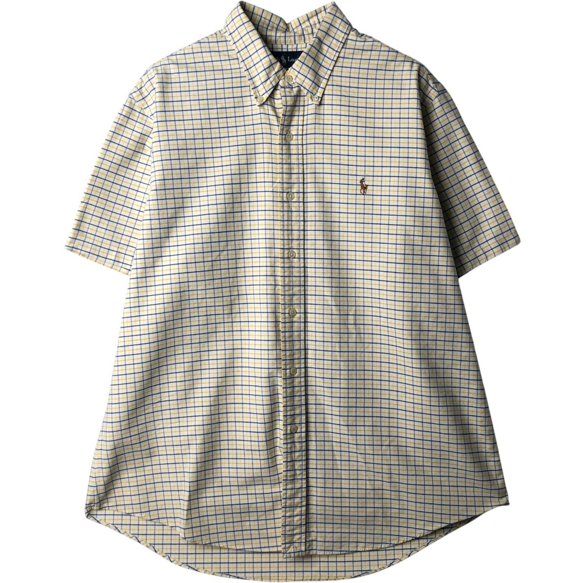 古着 00年代 ラルフローレン Ralph Lauren CUSTOM FIT 半袖 ボタンダウン チェックシャツ メンズXL相当/eaa643928