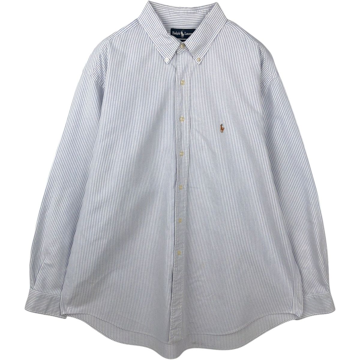 古着 ラルフローレン Ralph Lauren YARMOUTH 長袖 ボタンダウンストライプシャツ メンズXXL相当/eaa643873