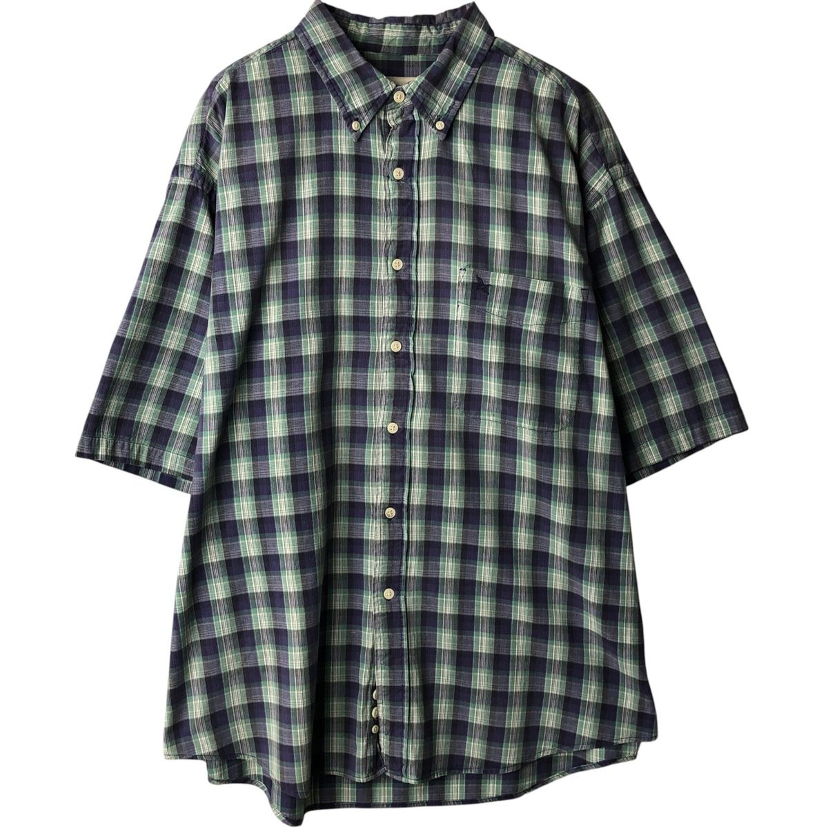 古着 エディーバウアー Eddie Bauer 半袖 ボタンダウン チェックシャツ メンズXL相当/eaa633309