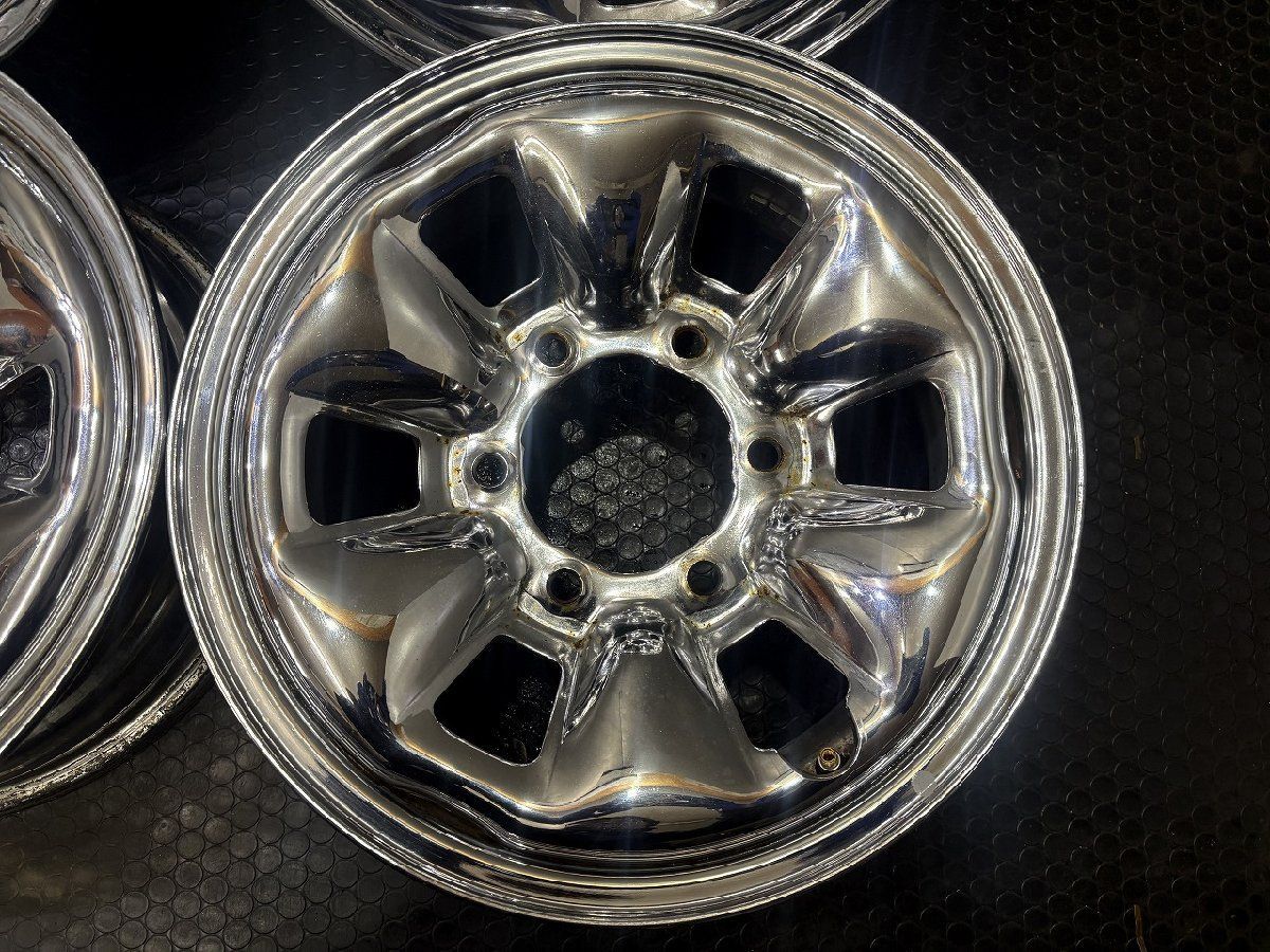 希少】TOYOTA トヨタ 100系ハイエース 純正スチールホイール メッキ鉄 