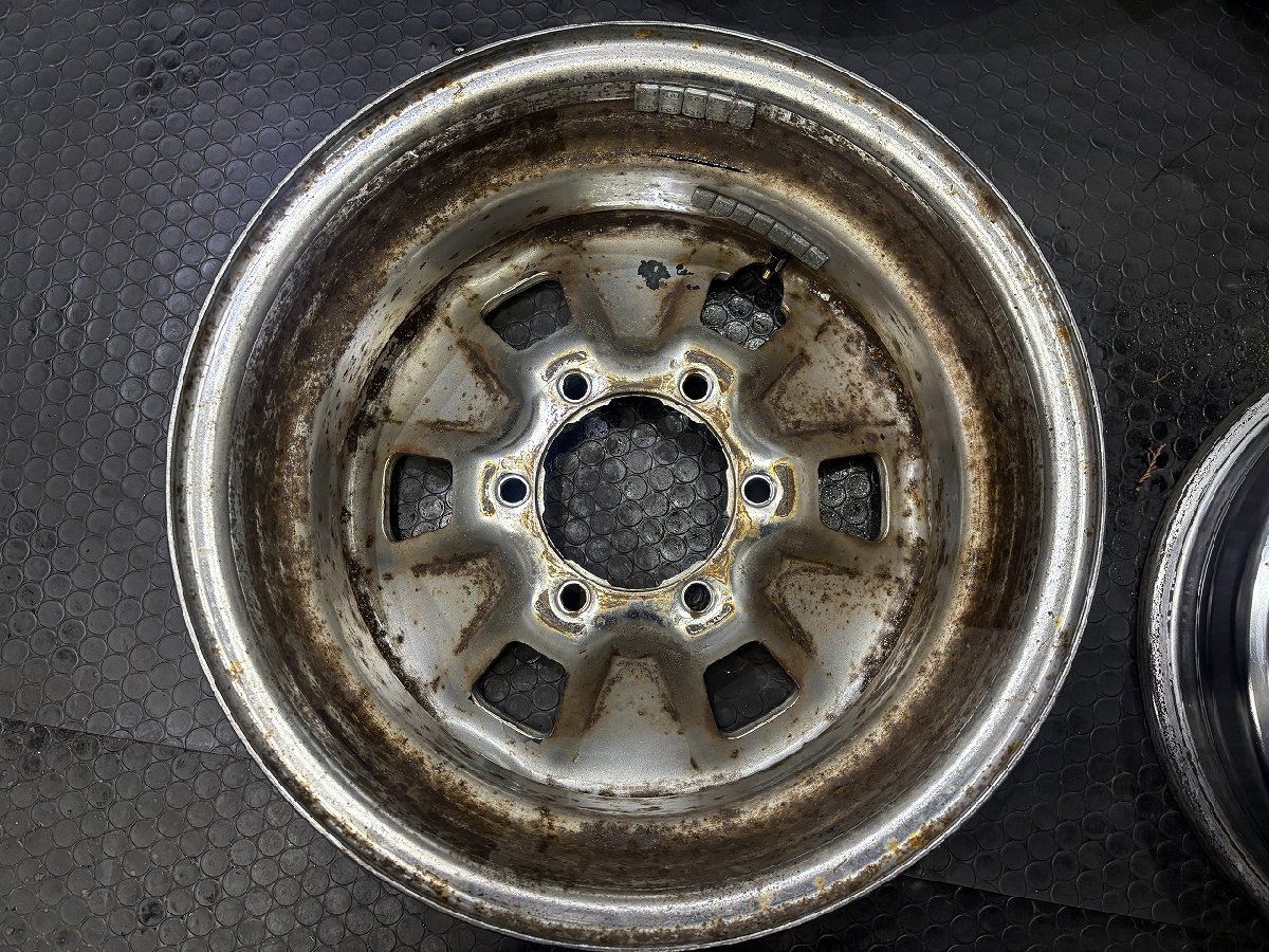 希少】TOYOTA トヨタ 100系ハイエース 純正スチールホイール メッキ鉄 