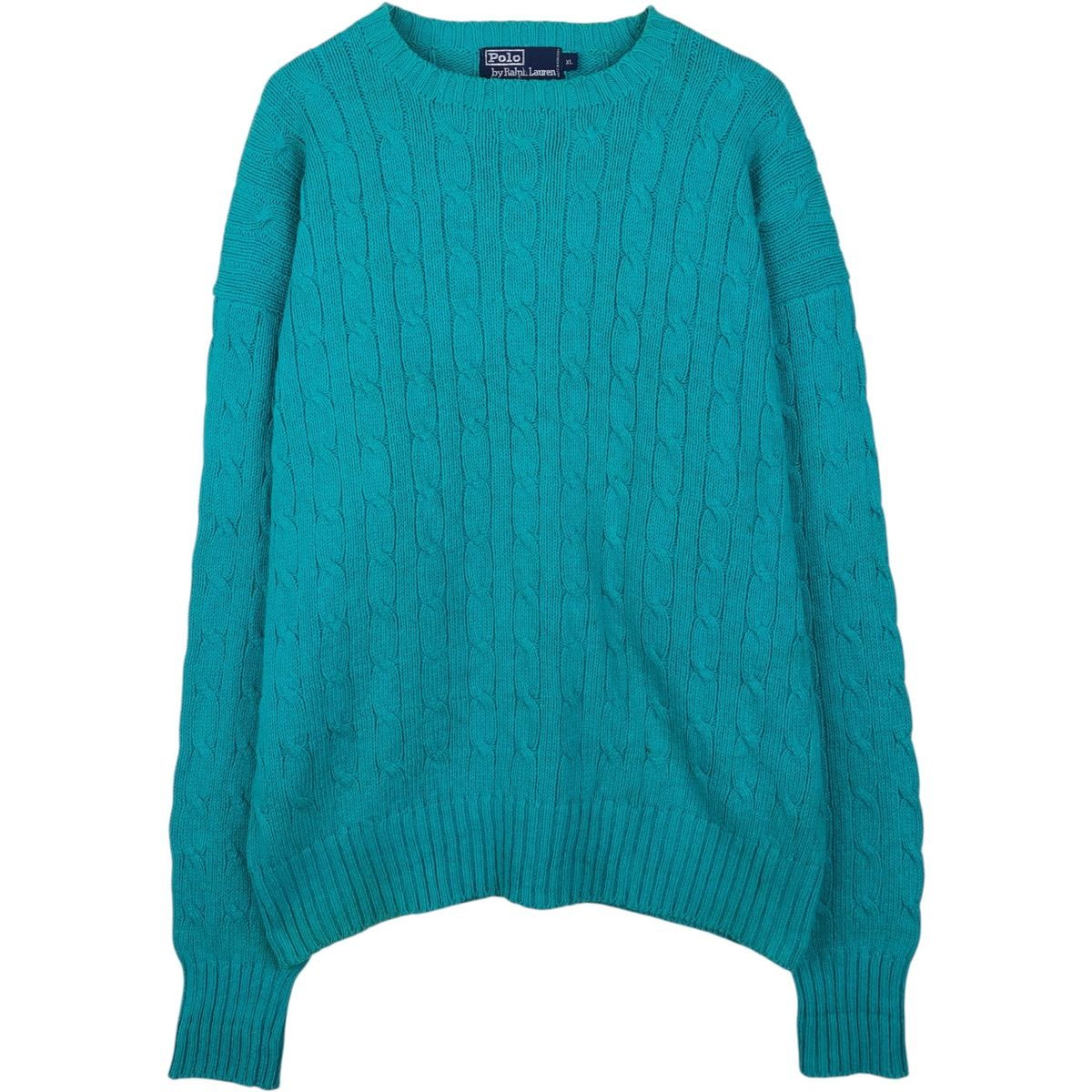 古着 ラルフローレン Ralph Lauren POLO by Ralph Lauren ケーブル編み コットンニットセーター メンズXL相当/eaa637512