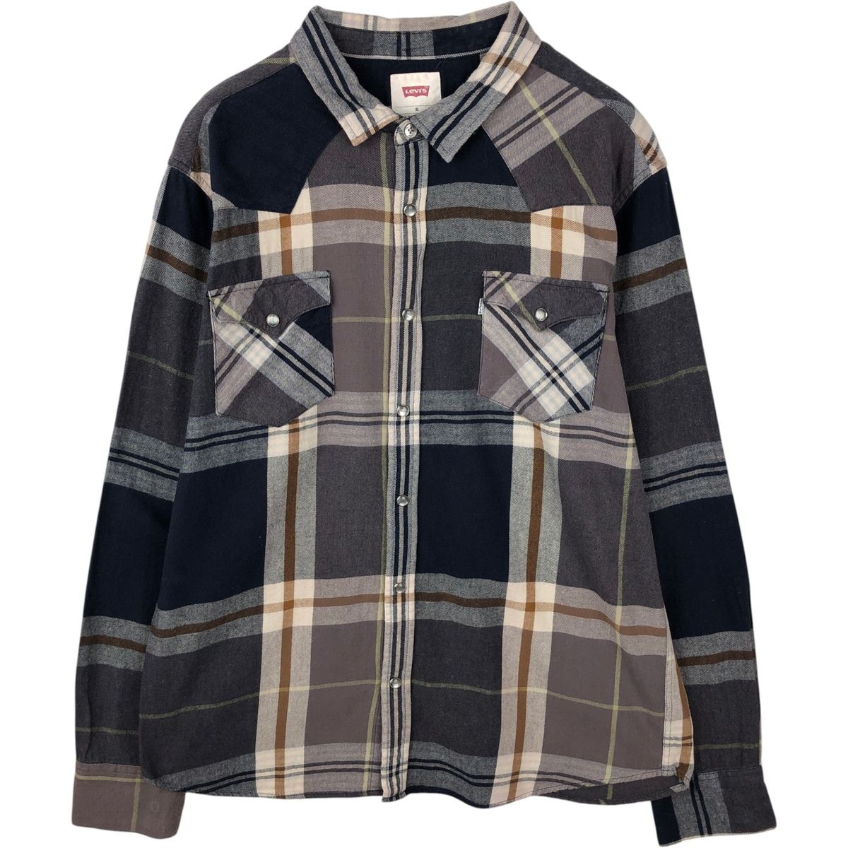 古着 リーバイス Levi's チェック柄 長袖 ウエスタンネルチェックシャツ メンズXL相当/eaa643299