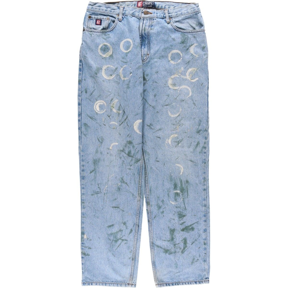 古着 ラルフローレン Ralph Lauren CHAPS チャップス ペイント ストレートデニムパンツ メンズw34相当/eaa640480