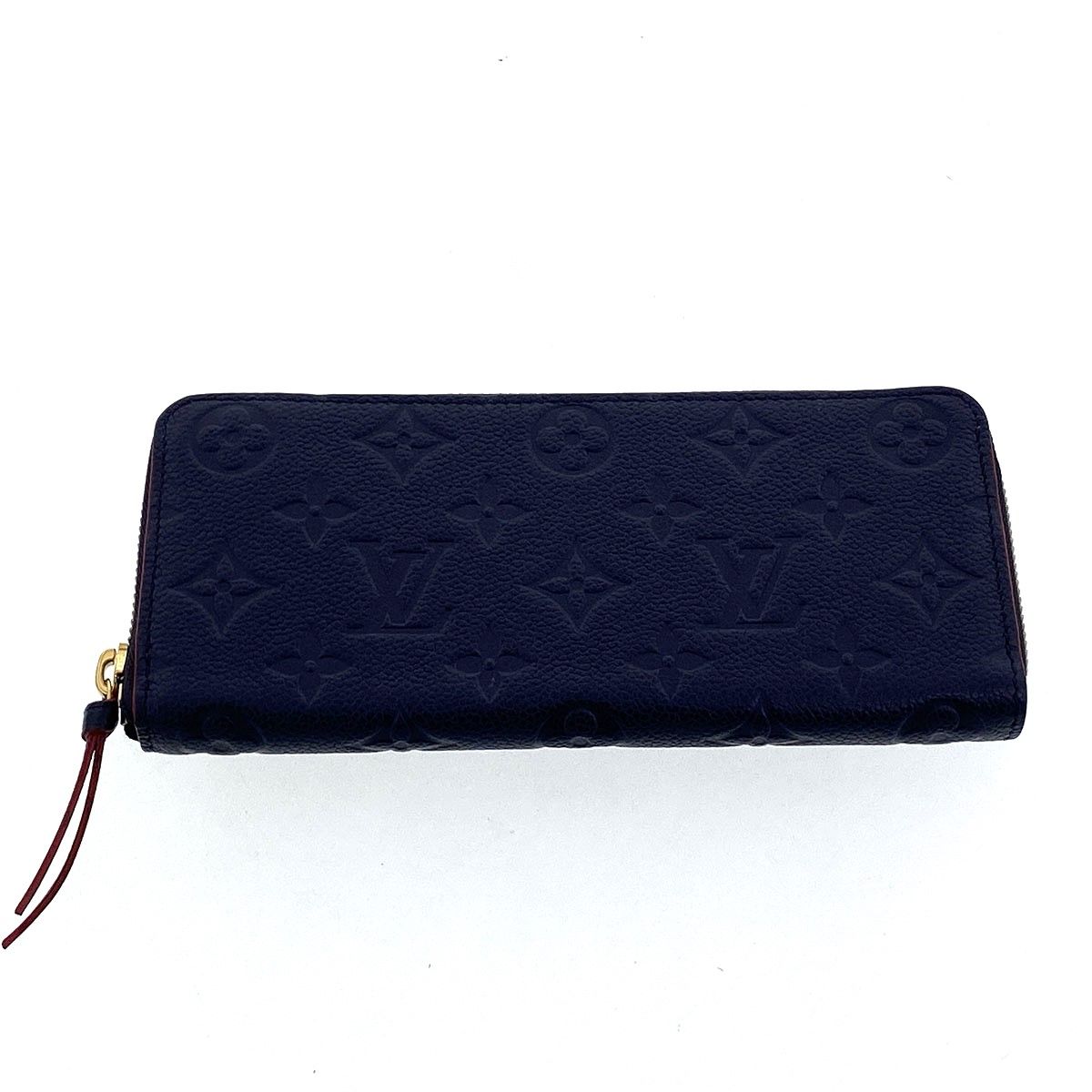 LOUIS VUITTON ルイ・ヴィトン ポルトフォイユ クレマンス 長財布 M69415 レディース モノグラムアンプラント ネイビー 中古