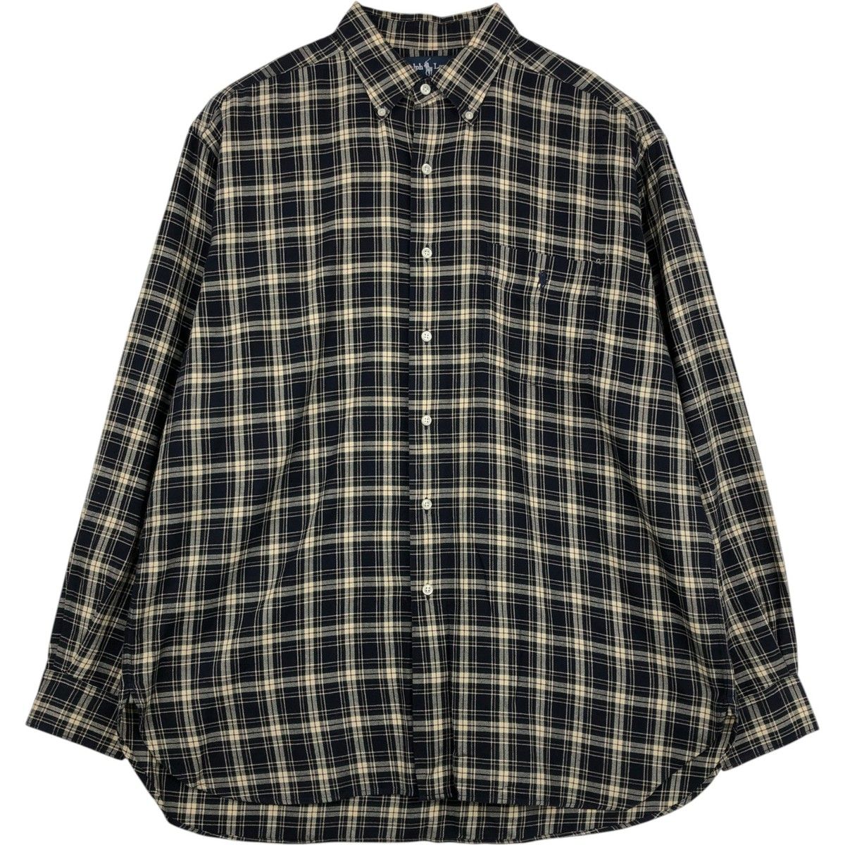 古着 ラルフローレン Ralph Lauren MCMEEL 長袖 ボタンダウンチェックシャツ メンズL相当/eaa643453