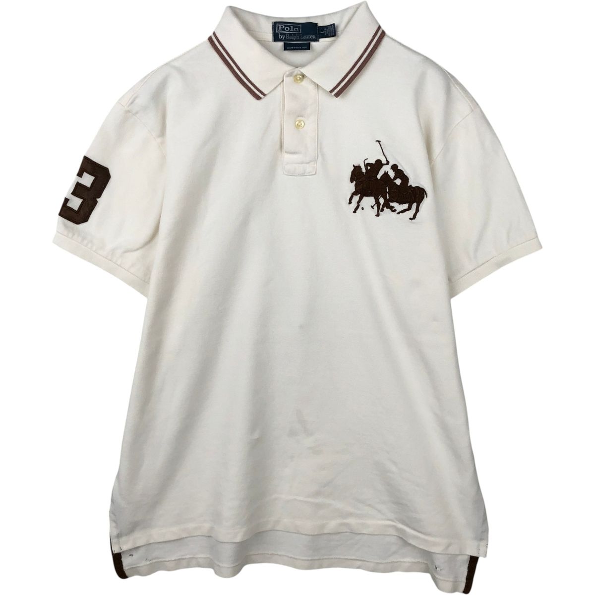 古着 ラルフローレン Ralph Lauren POLO by Ralph Lauren CUSTOM FIT ダブルポニー 半袖 ポロシャツ メンズL相当/eaa644235