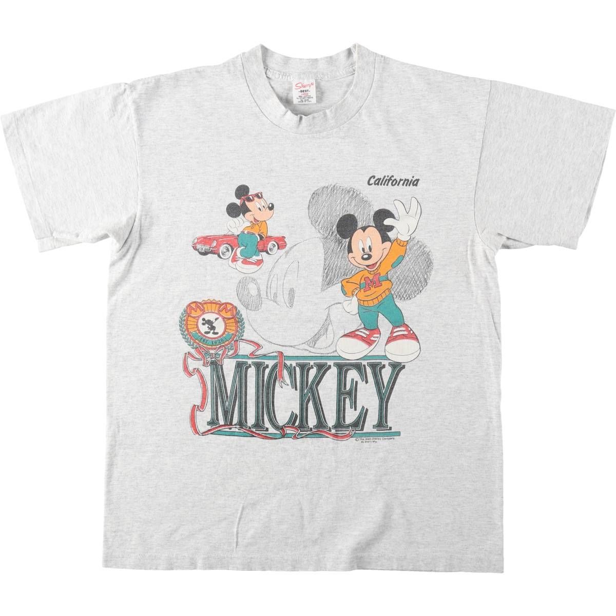 古着 90年代 シェリーズ SHERRY'S MICKEY MOUSE ミッキーマウス キャラクタープリントTシャツ USA製 メンズL相当 ヴィンテージ/eaa641837