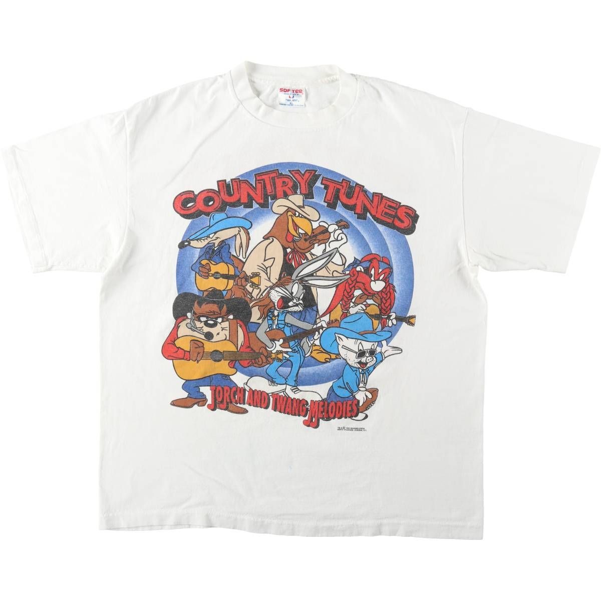 古着 90年代 SOF TEE LOONEY TUNES ルーニーテューンズ キャラクタープリントTシャツ USA製 メンズXL相当 ヴィンテージ/eaa641877