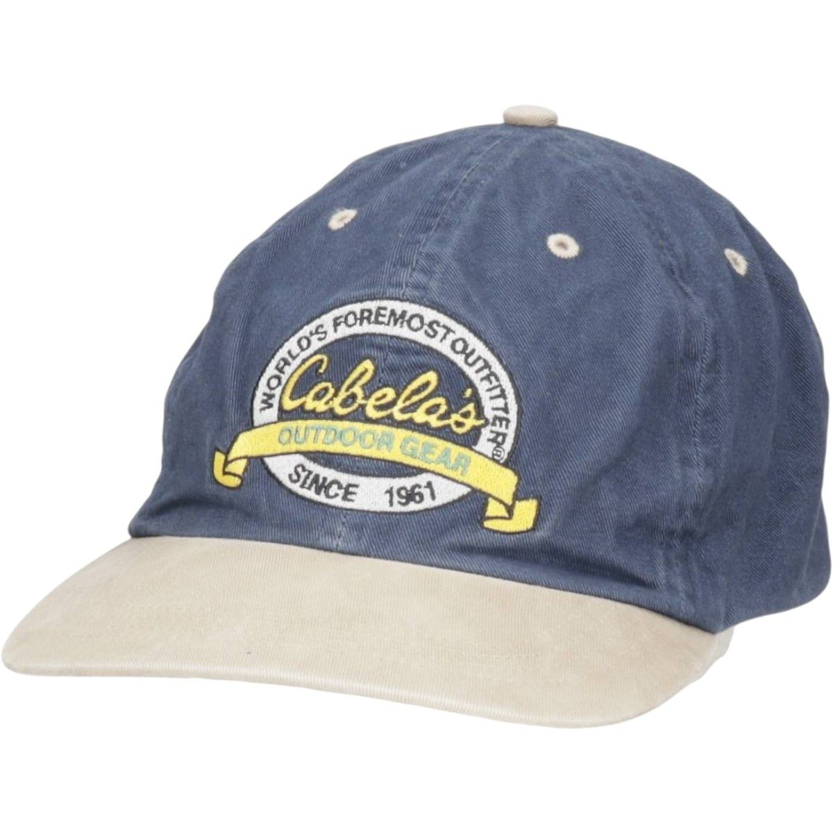 古着 90年代~ カベラス Cabelas ツートン ブランド ベースボールキャップ 6パネルキャップ フリーサイズ相当 ヴィンテージ/gaa007028