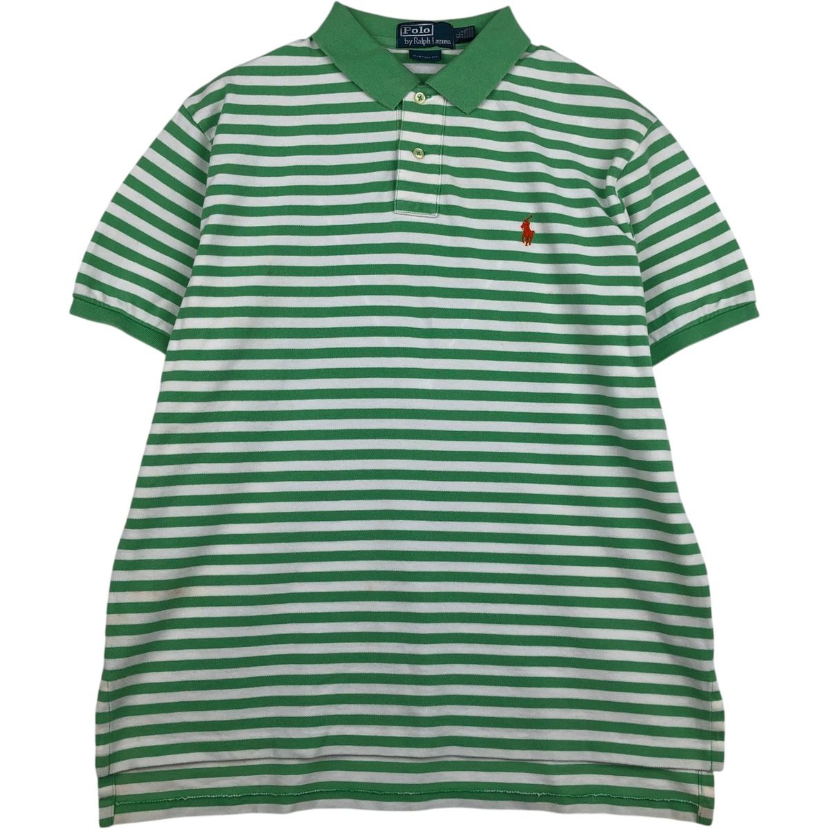 古着 ラルフローレン Ralph Lauren POLO by Ralph Lauren CUSTOM FIT 半袖 ボーダー ポロシャツ メンズXL相当/eaa643557