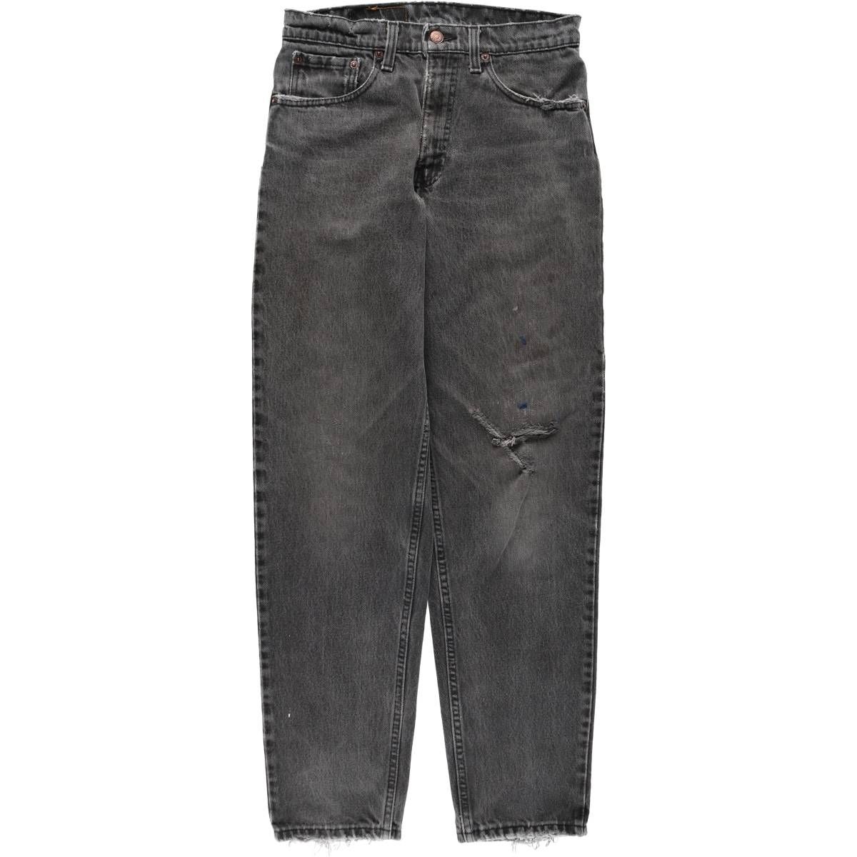 古着 90年代 リーバイス Levi's 550 RELAXED FIT TAPERED LEG ブラックデニム テーパードデニムパンツ USA製 メンズw30相当/eaa633942