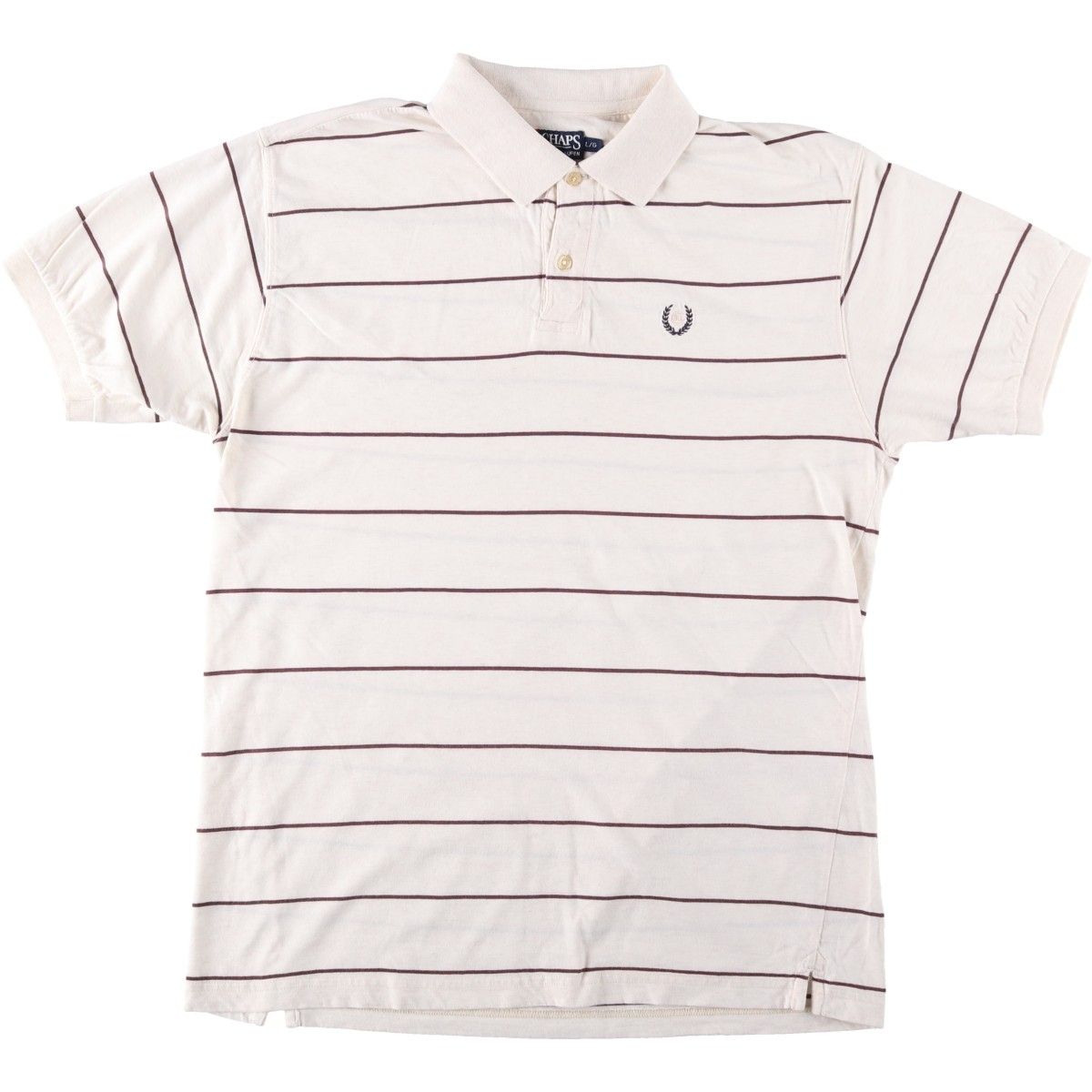古着 ラルフローレン Ralph Lauren CHAPS チャップス 半袖 ボーダー ポロシャツ メンズL相当/eaa644207