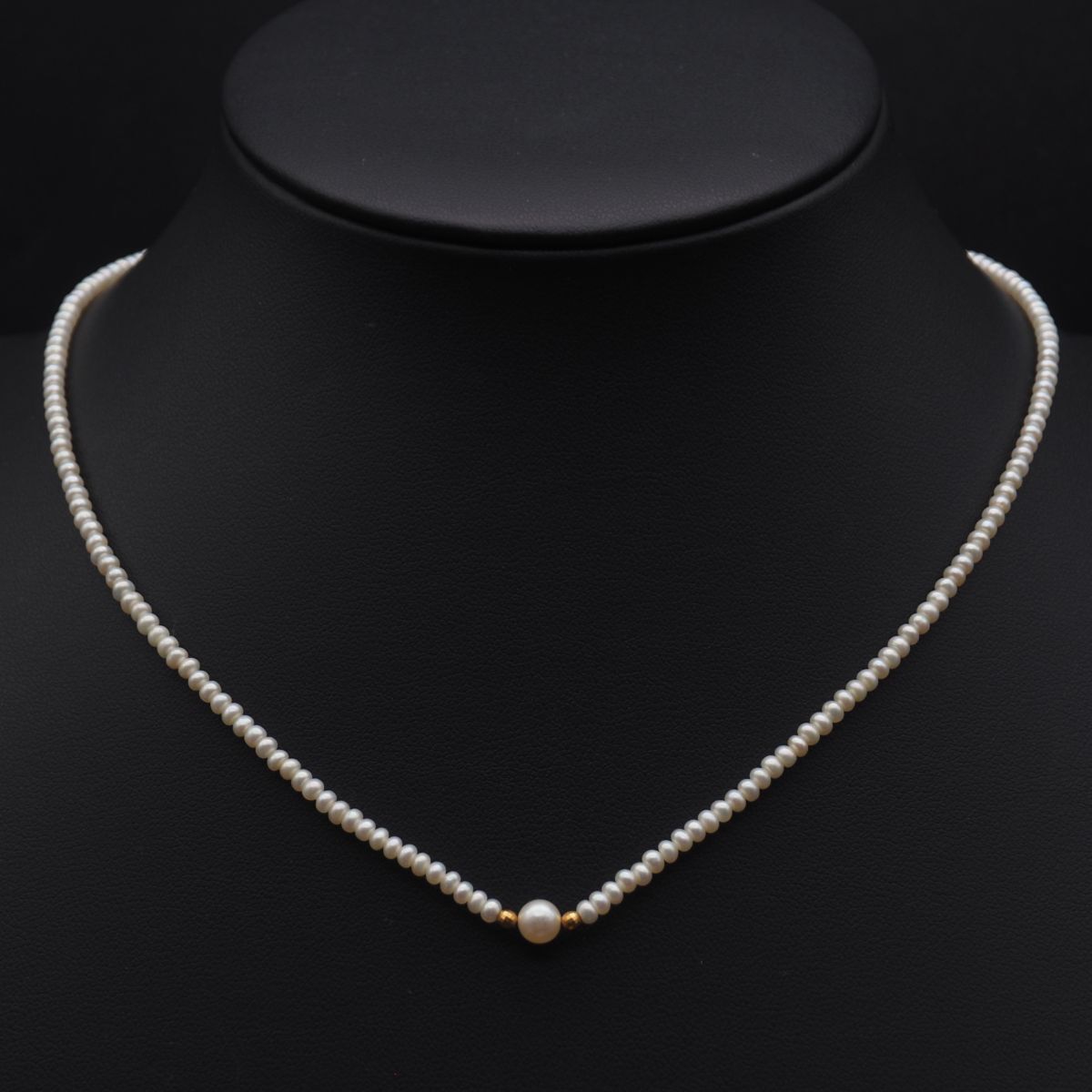 V762 淡水真珠 パール SILVER刻印 ネックレス ゴールドカラー デザイン シルバー 6月誕生石