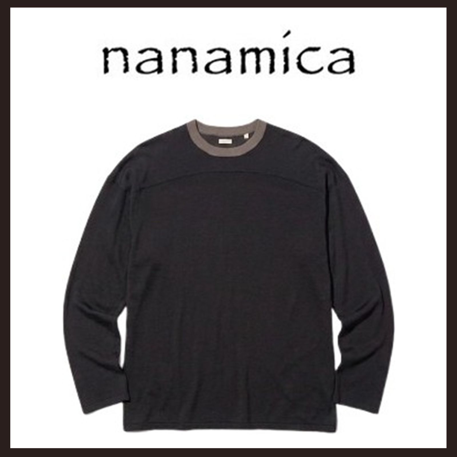 新品未使用 nanamica(ナナミカ) 長袖Tシャツ L ブラック