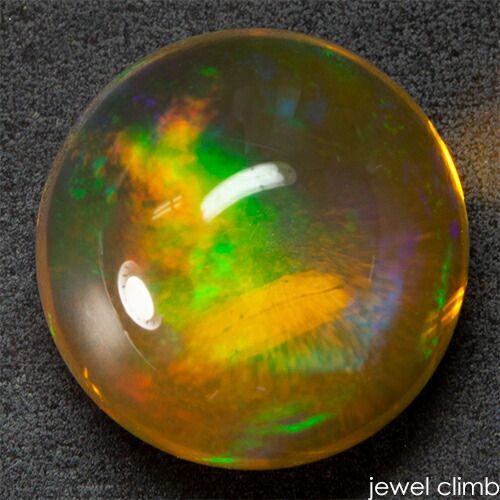 【鑑別書付】強い遊色と６CT超えの大粒結晶メキシコオパール 宝石 ルース ６．６８ＣＴ