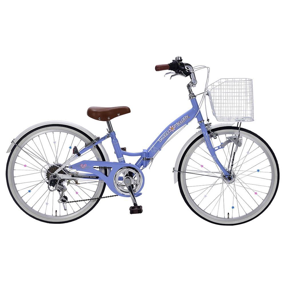 22インチ 子供用 自転車 全2色 M-802F 青 ピンク 6段ギア オートライト 