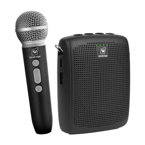 W WINBRIDGE 拡声器 ハンズフリースピーカー 小型 ポータブル拡声器 小型 ハンドヘルドマイク ポータブルスピーカー 研修 イベント 指導 野外活動 講座などに適用 15W 国内発送 9131400e