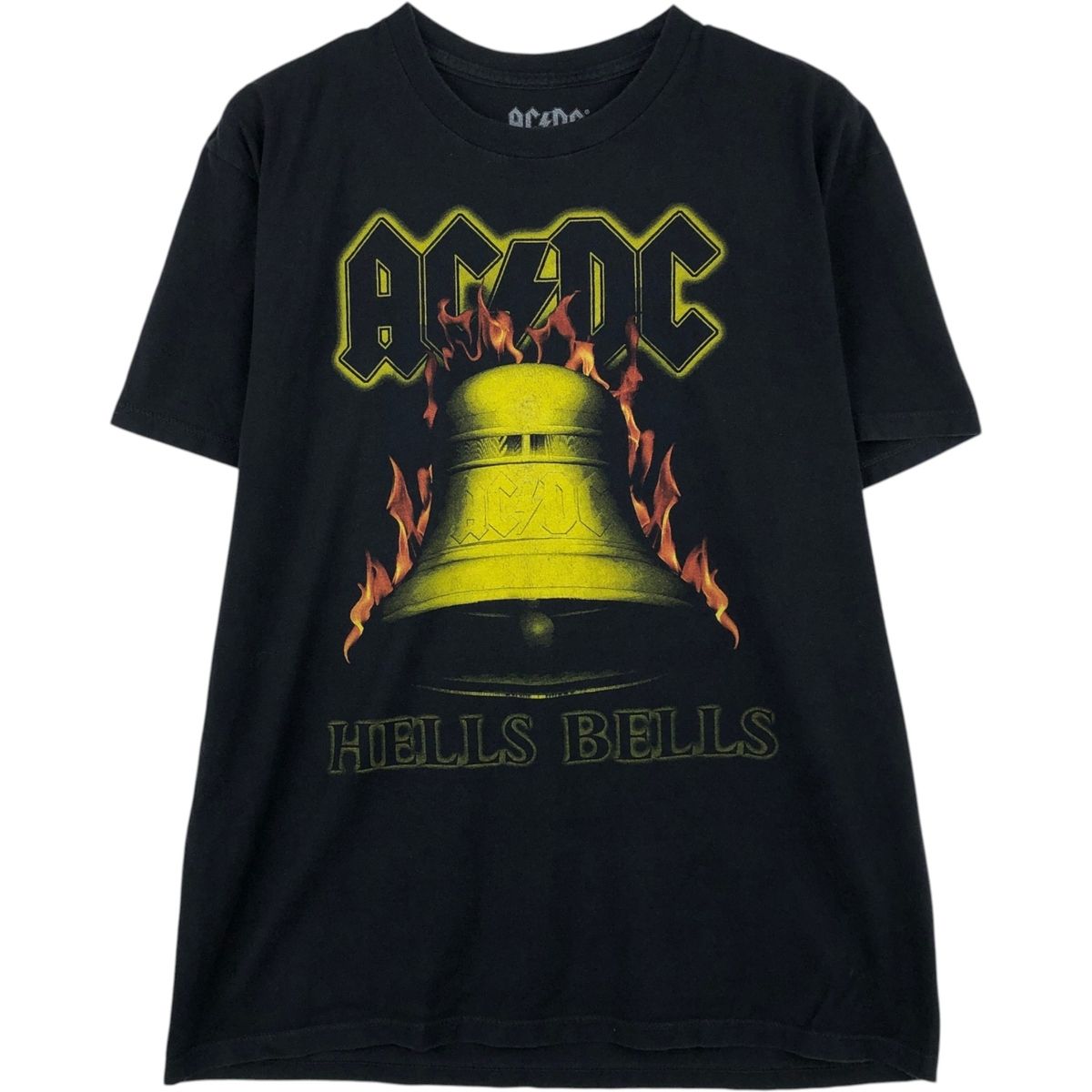 古着 AC/DC エーシーディーシー ファイヤーパターン バンドTシャツ バンT メンズL相当/eaa640369
