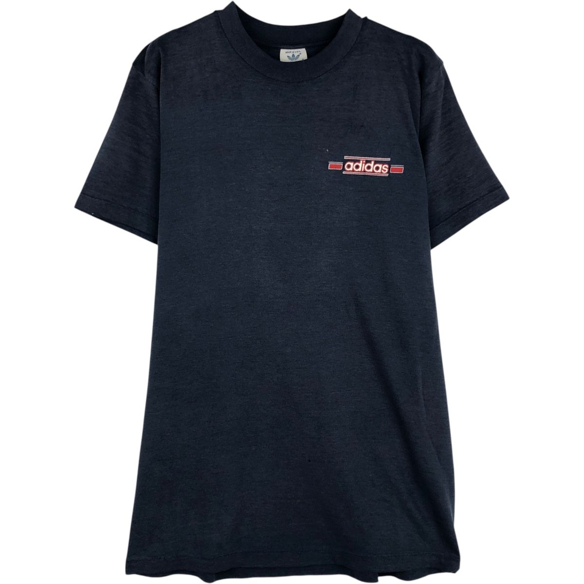古着 80年代 アディダス adidas トレフォイルロゴ ロゴプリントTシャツ 