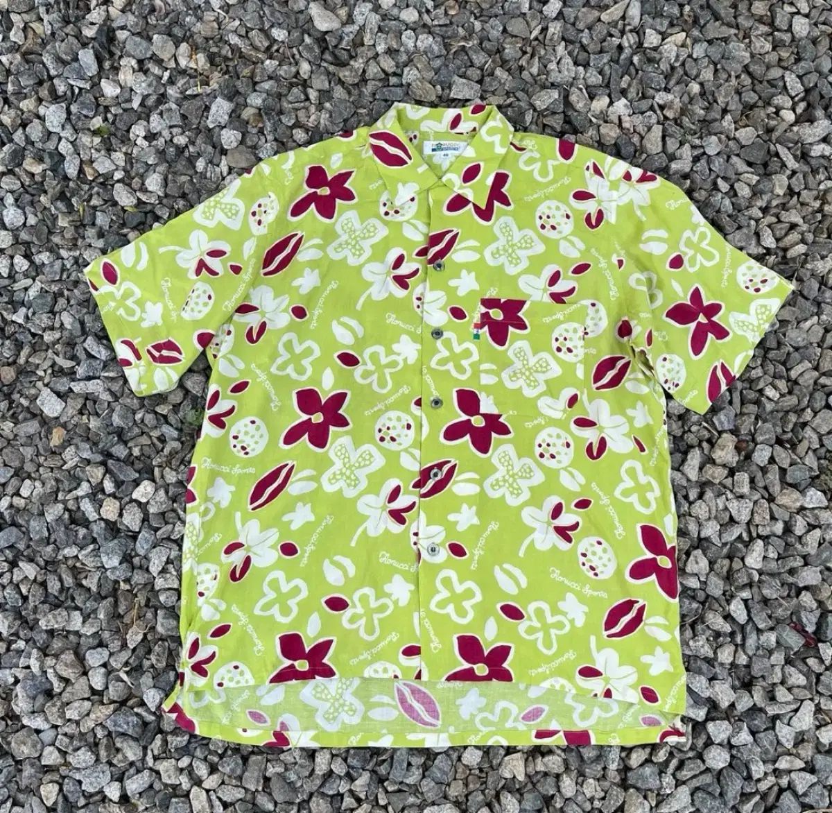 FIORUCCI(ITALY)フラワー シャツ 実寸確認