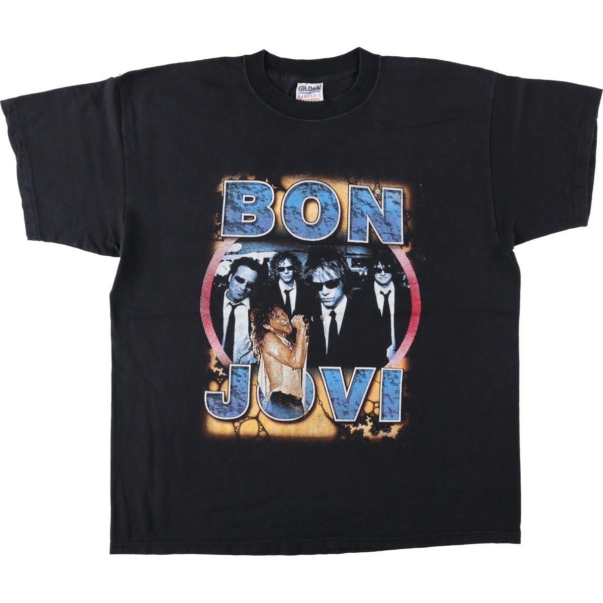 古着 ギルダン GILDAN BON JOVI ボンジョヴィ バンドTシャツ バンT メンズXL相当/eaa640426