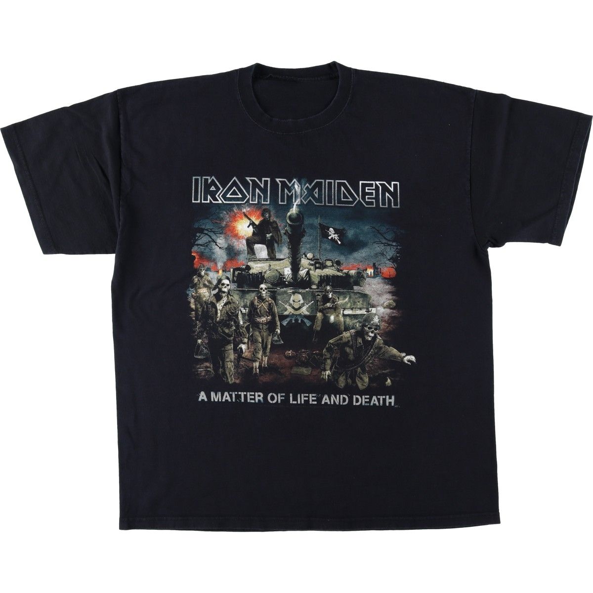 古着 00年代 IRON MAIDEN アイアンメイデン ドクロ柄 スカル柄 バンドTシャツ バンT メンズXL相当/eaa640428