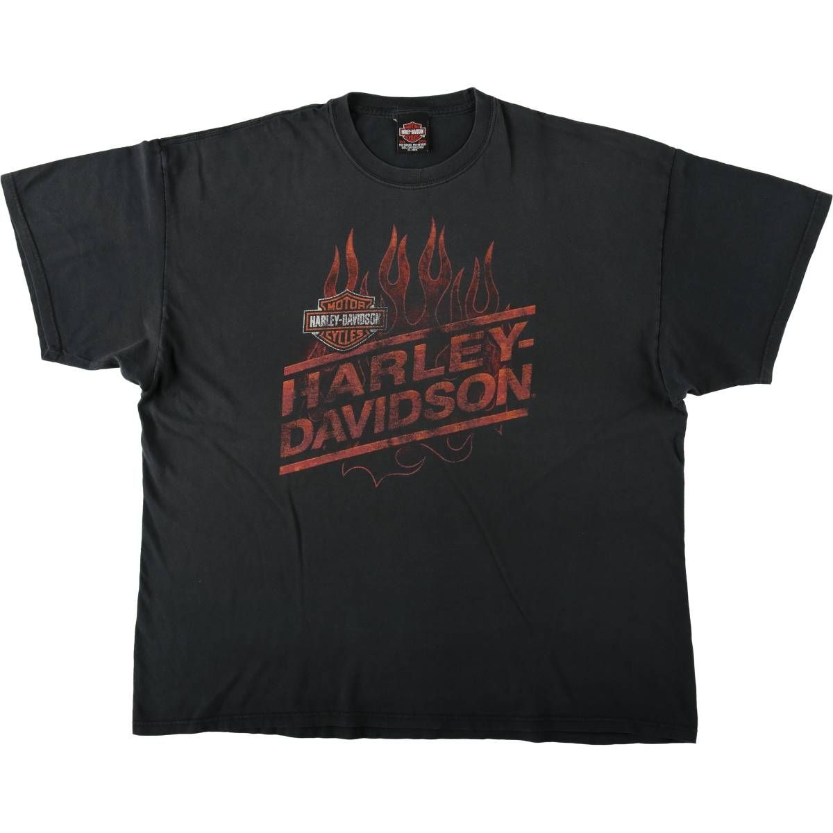 古着 ビッグサイズ ハーレーダビッドソン Harley-Davidson ファイヤーパターン モーターサイクル バイクTシャツ カナダ製/eaa637050