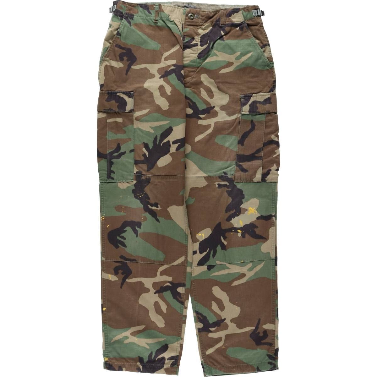 古着 90年代 米軍実品 迷彩柄 ウッドランドカモ ミリタリー カーゴパンツ コンバットパンツ USA製 MEDIUM-REGULAR/eaa639190
