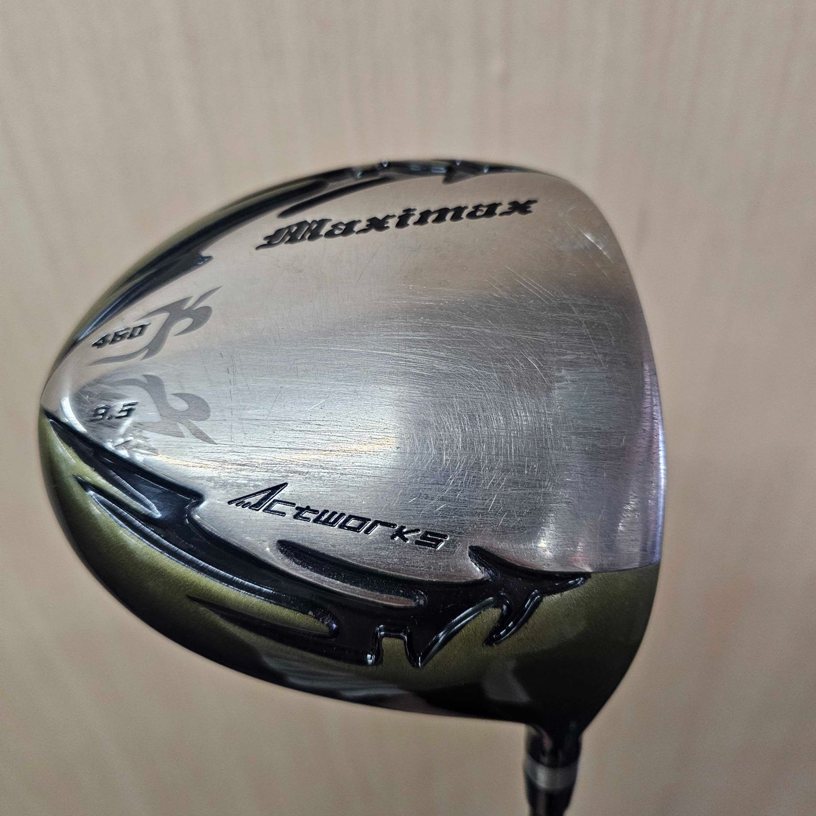 [中古品] 訳あり 9.5度 マキシマックス ドライバー 標準シャフト フレックス S 46インチ ヘッドカバー付き