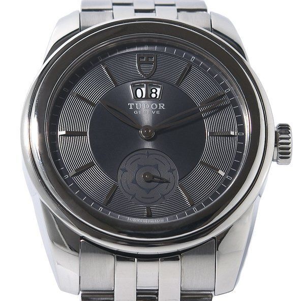 美品 TUDOR チューダー グラマー 57000 ダブルデイト グレー文字盤 自動巻き メンズ