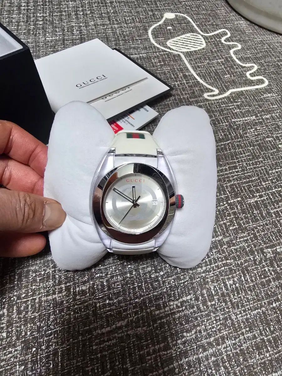 正規品/フルセットと保証書 グッチ SYNC シンク XXL 白 46mm