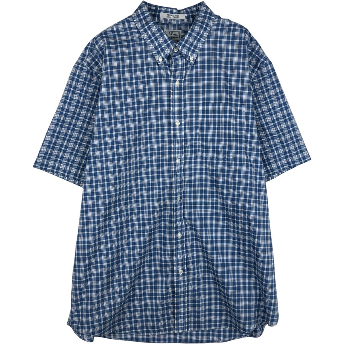 古着 エルエルビーン L.L.Bean 半袖 ボタンダウン チェックシャツ 