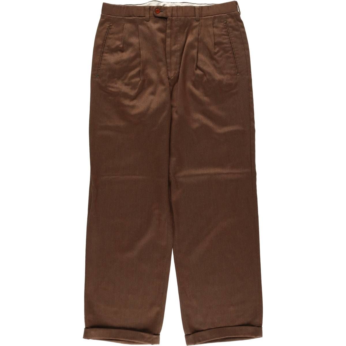 古着 Ermenegildo Zegna ツータック スラックスパンツ メンズw35相当/eaa634073