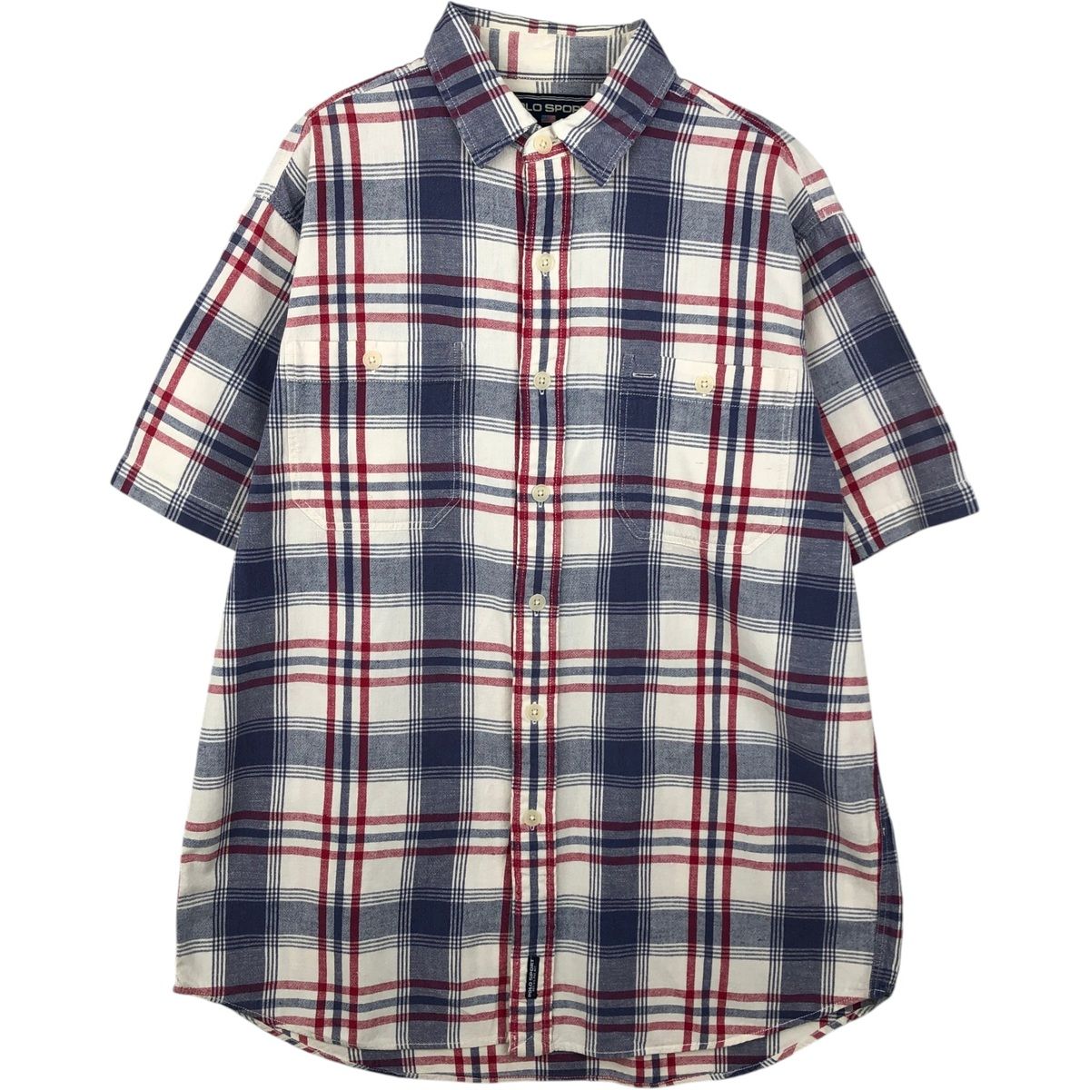 古着 ラルフローレン Ralph Lauren POLO SPORT ポロスポーツ 半袖 コットン チェックシャツ メンズM相当/eaa641140 6,354円