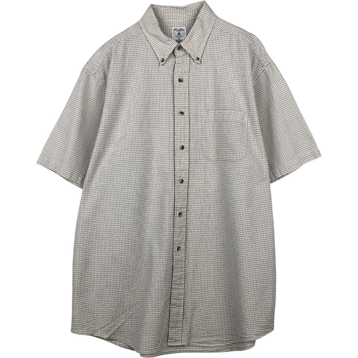 古着 ブルックスブラザーズ Brooks Brothers SPORT SHIRT 半袖 ボタンダウン チェックシャツ メンズL相当/eaa641399