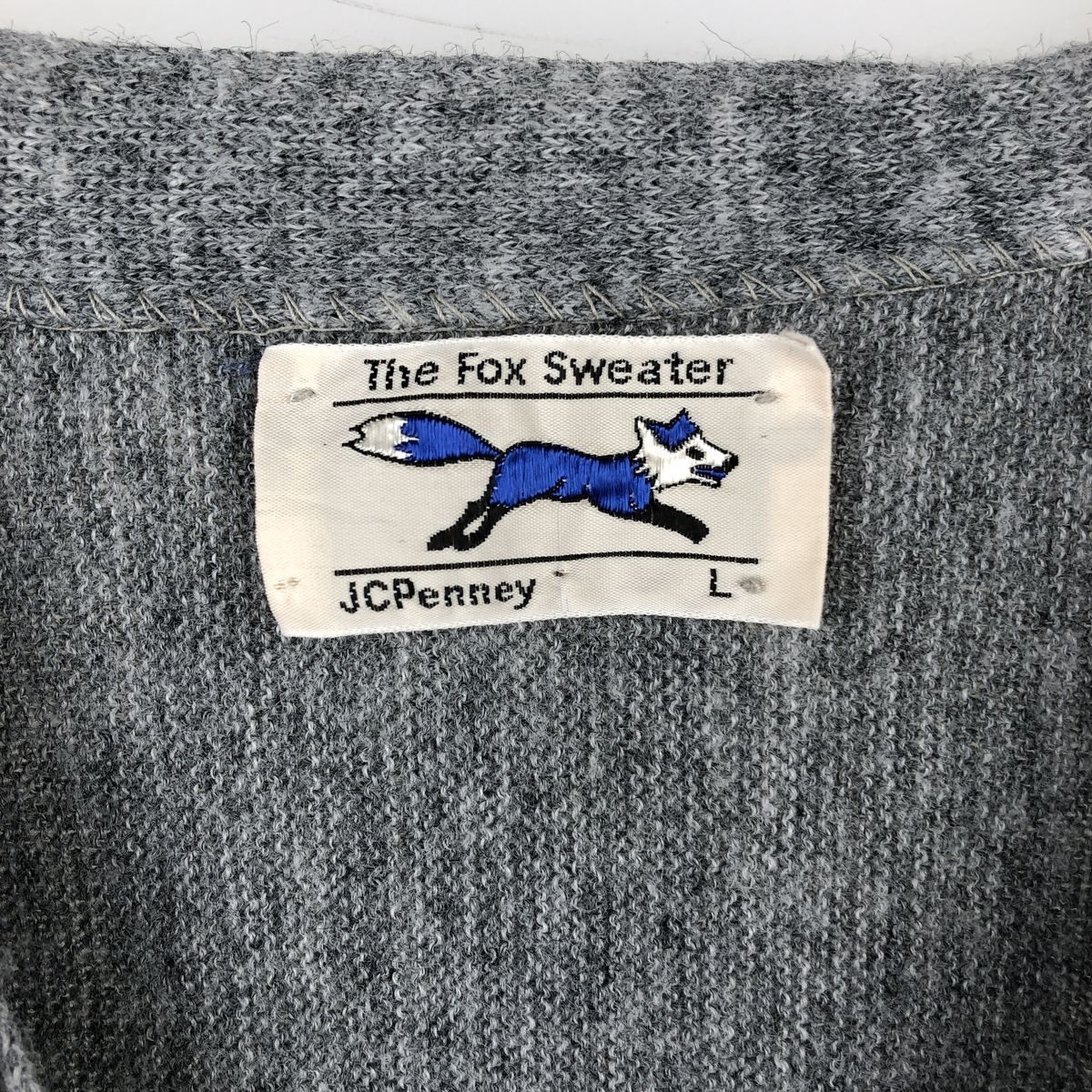 古着 70年代 ジェイシーペニー J.C.Penney THE FOX Sweater アクリルニットカーディガン メンズL相当 ヴィンテージ/eaa640224
