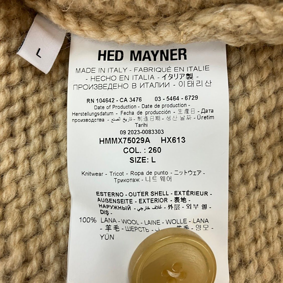 ヘドメイナー HED MAYNER 23AW タートルネック ハイネック ニット