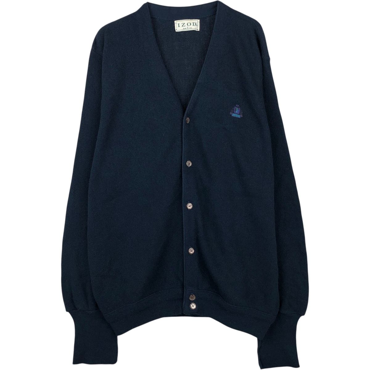 古着 90年代 アイゾッド IZOD アクリルニットカーディガン USA製 メンズL相当 ヴィンテージ/eaa640200