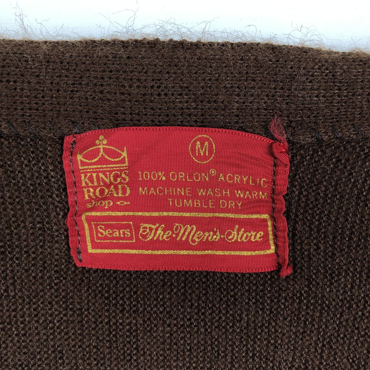 古着 60~70年代 シアーズ Sears KINGS ROAD キングスロード The Men's Store アクリルニットカーディガン メンズM相当/eaa640233
