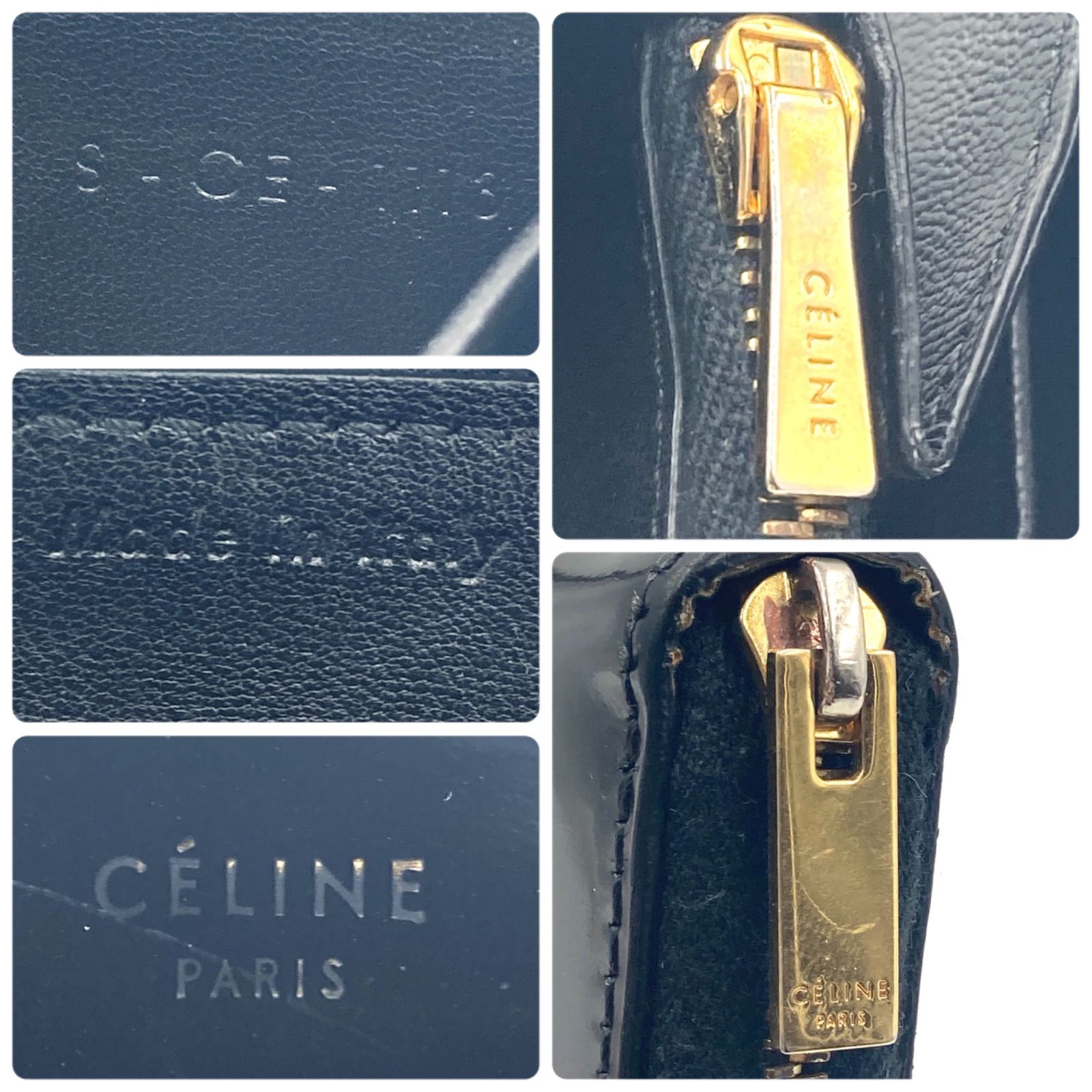 □極美品□フィービー期□CELINE セリーヌ ラウンドファスナー 長財布