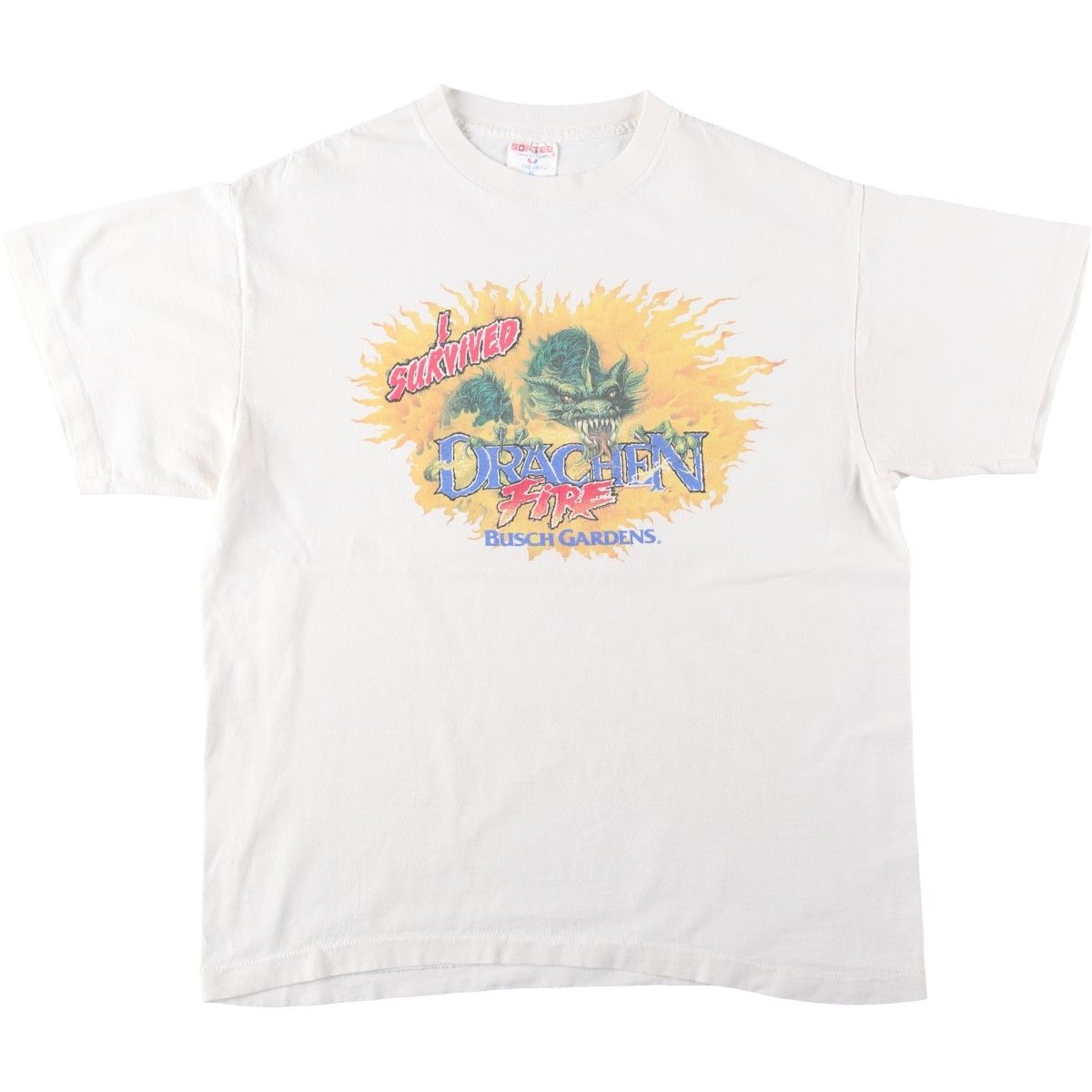 古着 90年代 SOF TEE 龍柄 ドラゴン柄 プリントTシャツ USA製 メンズXL相当 ヴィンテージ/eaa642111