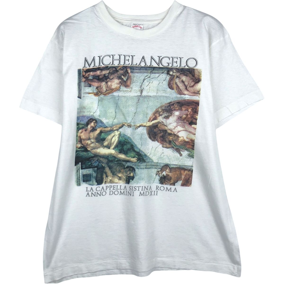古着 90年代 SUNRISE Creazione di Adamo アダムの創造 アートTシャツ メンズXL相当 ヴィンテージ/eaa643210