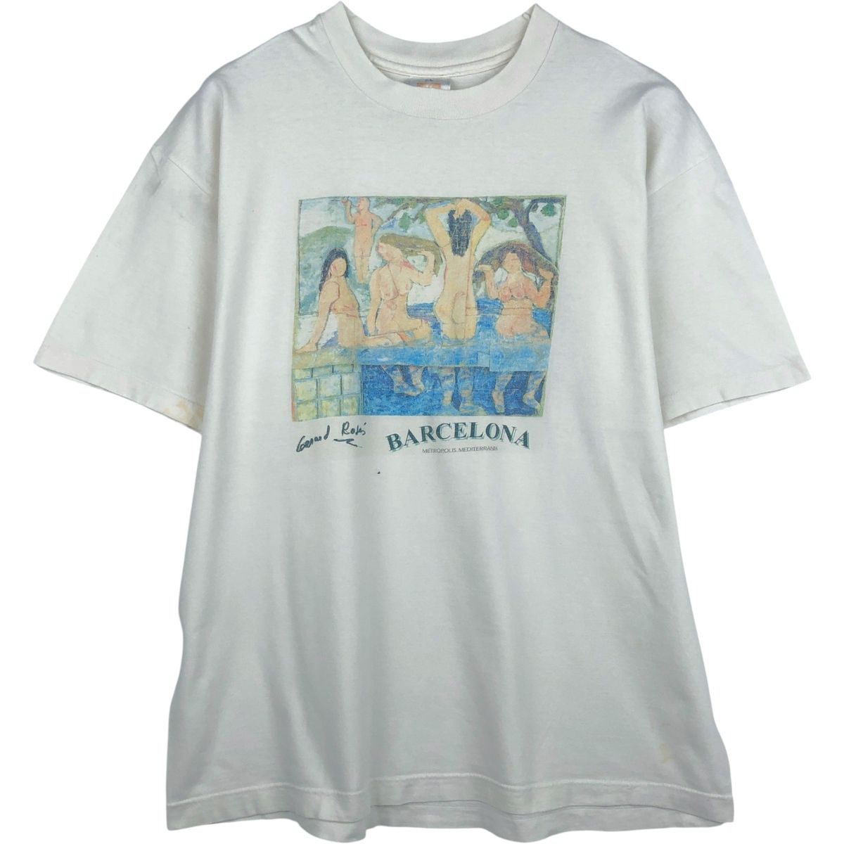 古着 90年代 ヘインズ Hanes HEAVYWEIGHT アートTシャツ メンズXL相当 ヴィンテージ/eaa643213