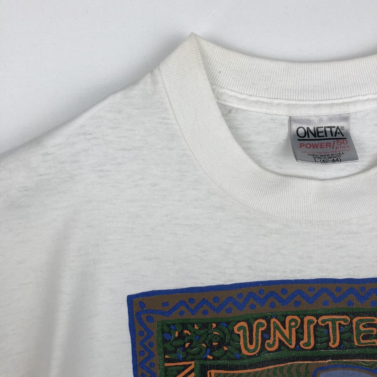 古着 90年代 オニータ ONEITA ONE PLANET ONE PEOPLE アートTシャツ メンズL相当 ヴィンテージ/eaa643214