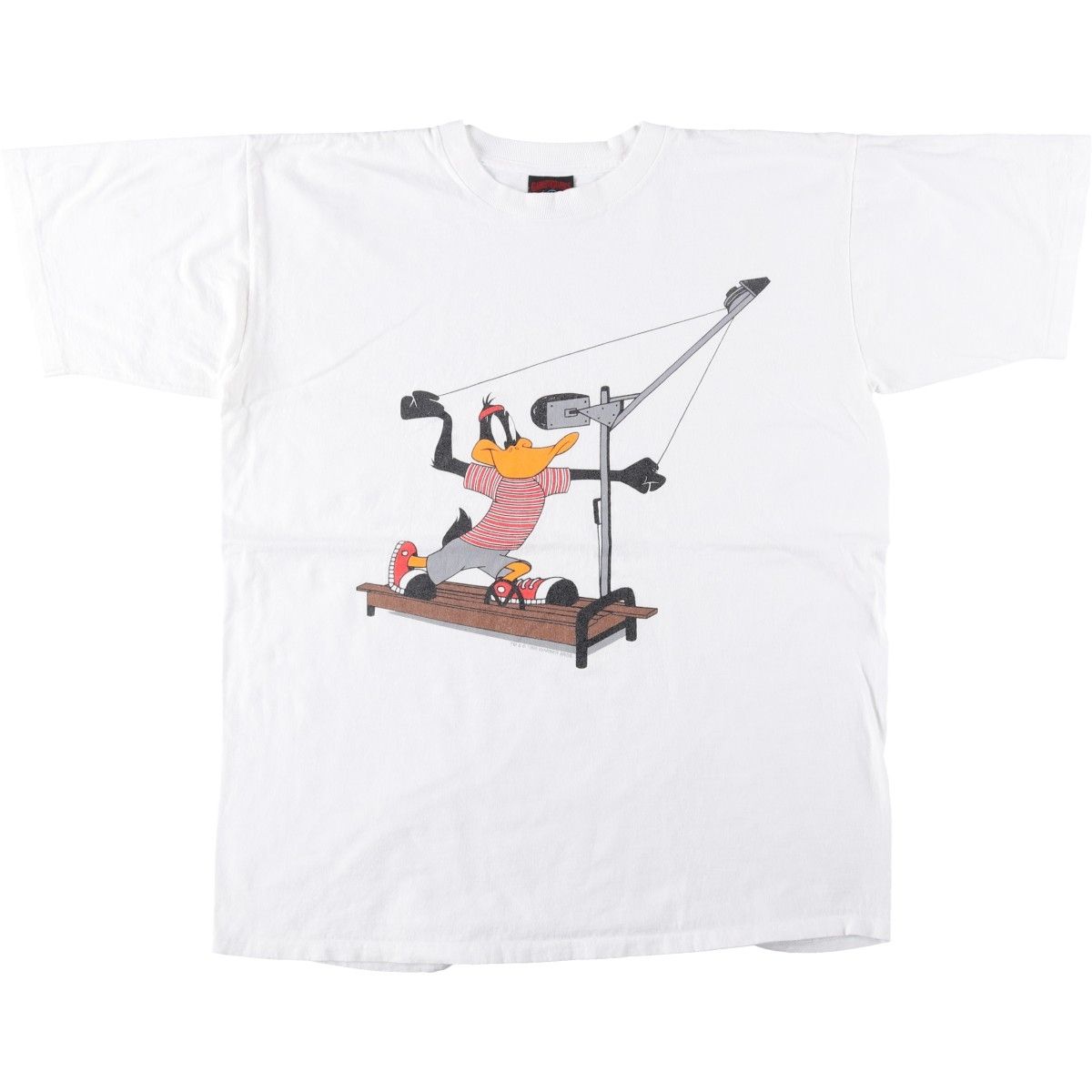 古着 90年代 LOONEY TUNES ルーニーテューンズ Daffy Duck ダフィーダック キャラクタープリントTシャツ USA製 メンズXL相当/eaa641850