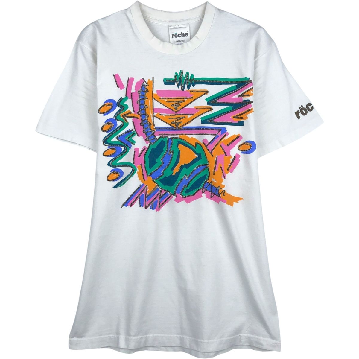 古着 90年代 roche アートTシャツ USA製 メンズM相当 ヴィンテージ/eaa643221