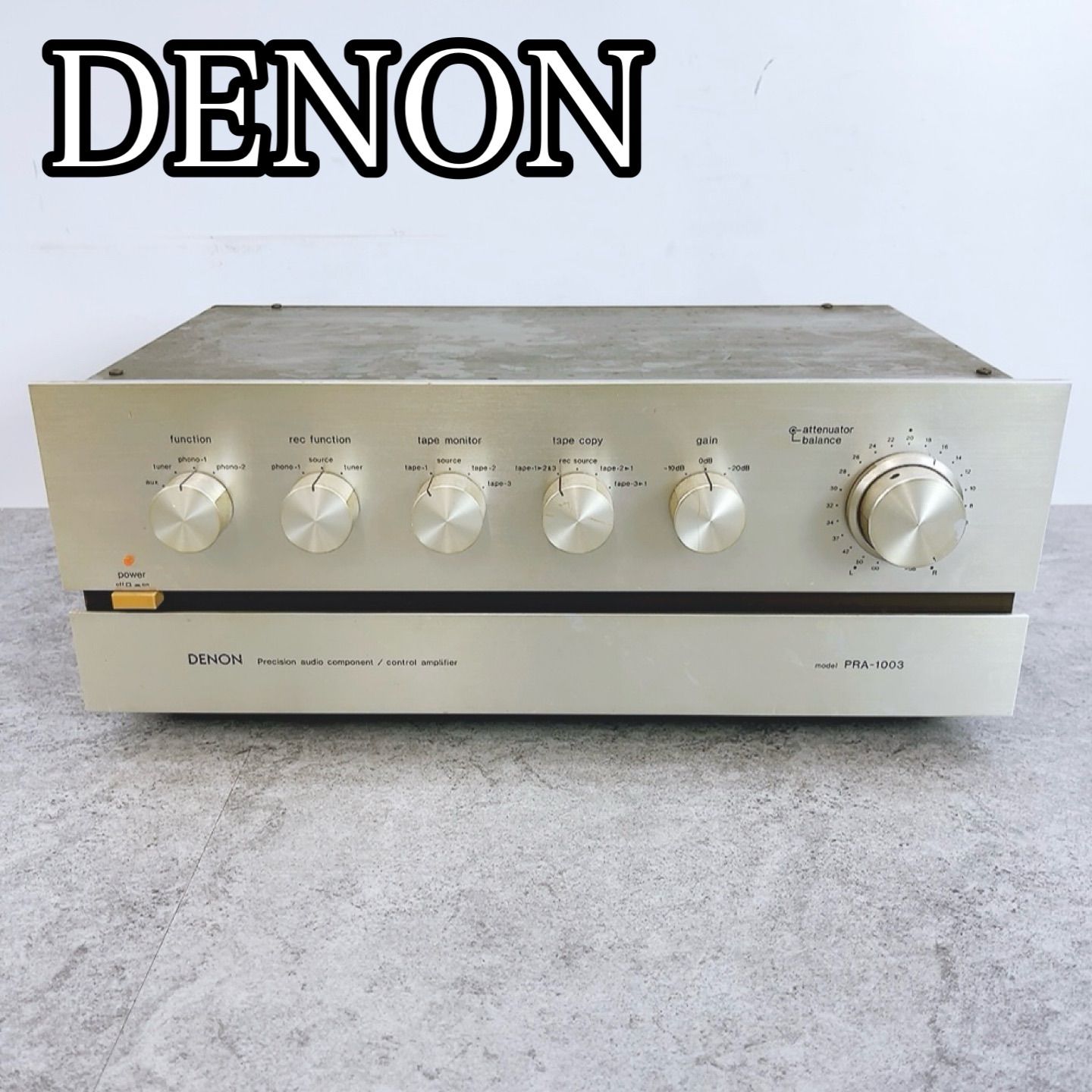 H-1338 DENON デノン PRA-1003 シャンパンゴールド ジャンク プリアンプ コントロールアンプ 部品取り 修理用 オーディオ機器